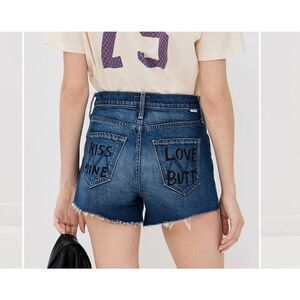 Mother The Dodger Fray Jean Shorts Size 27